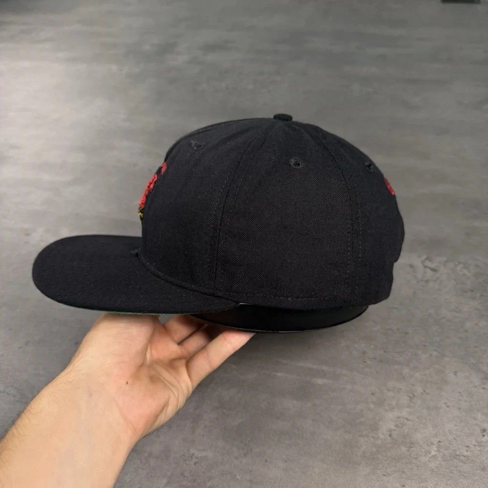Vintage 70s 80s New Era Snapback Hat Black Red Colerain Cardinals Trucker Cap‎